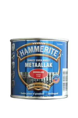 Hammerite Metaallak Hoogglans Rood S040 Snelle Levering